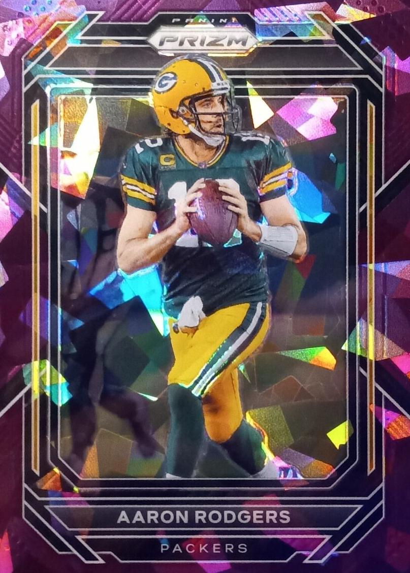 2022 Panini Prizm Football Purple Ice Aaron Rodgers #103 PSA 9