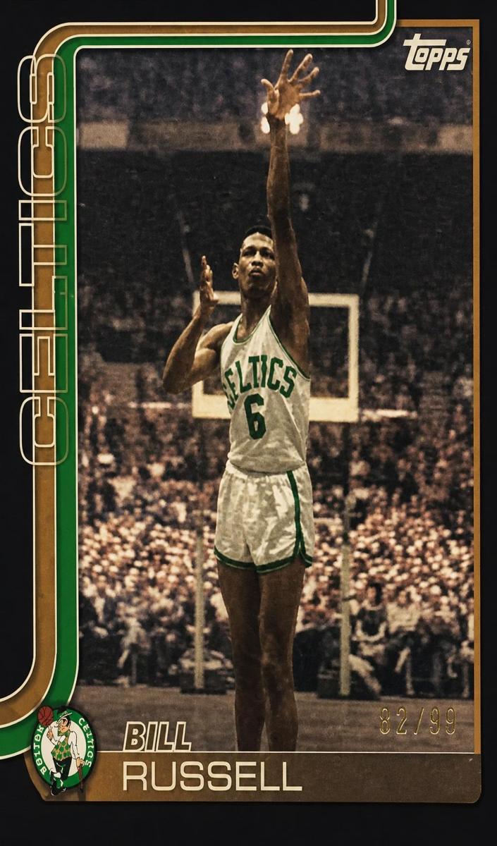 2025 Topps Basketball Black Bill Russell #251 PSA 8