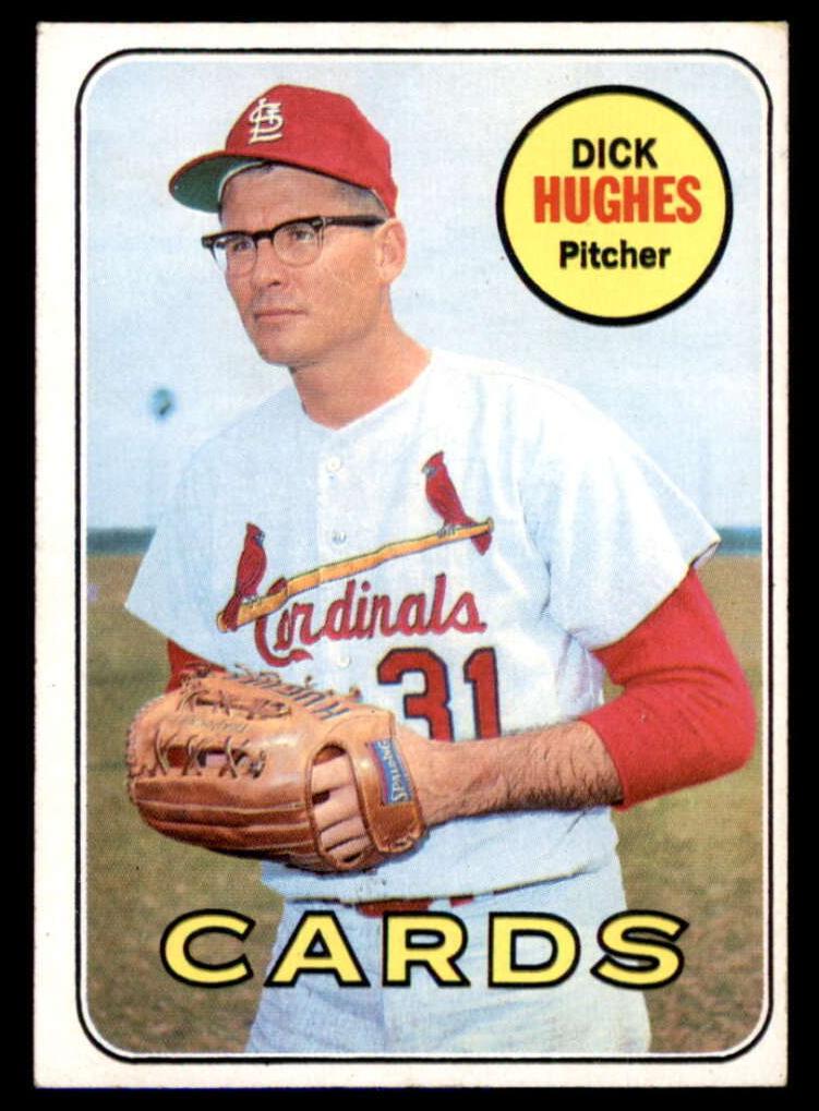 1969 Topps Baseball Dick Hughes #39 PSA 8