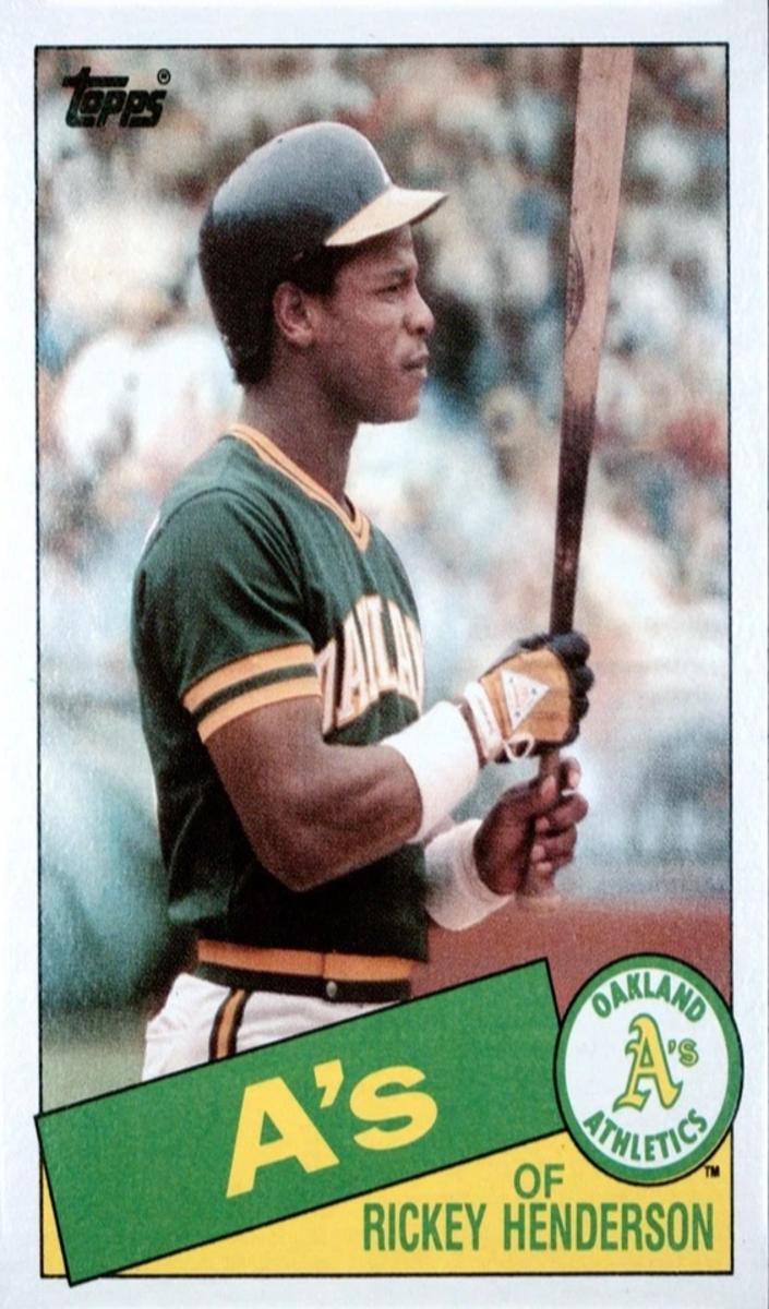 1985 Topps Baseball Rickey Henderson #115 RAW Ungraded