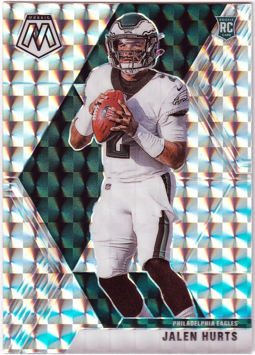 2020 Panini Mosaic Football Silver Jalen Hurts #222 PSA 9