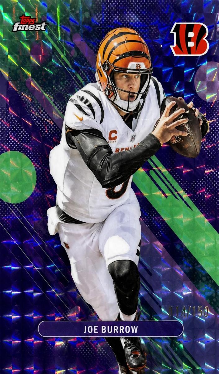 2025 Topps Finest Football Purple X-Fractor Joe Burrow #51