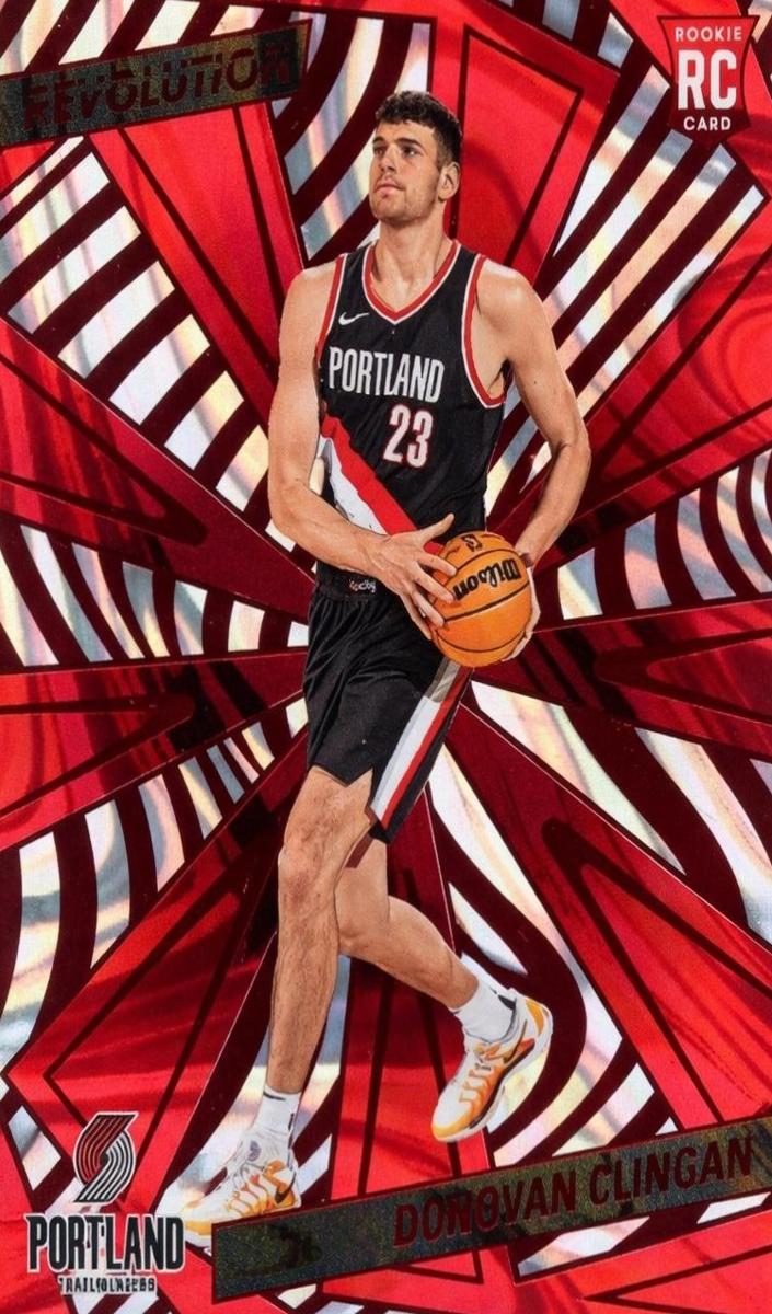 2024 Panini Revolution Basketball Red Swirl Donovan Clingan #108