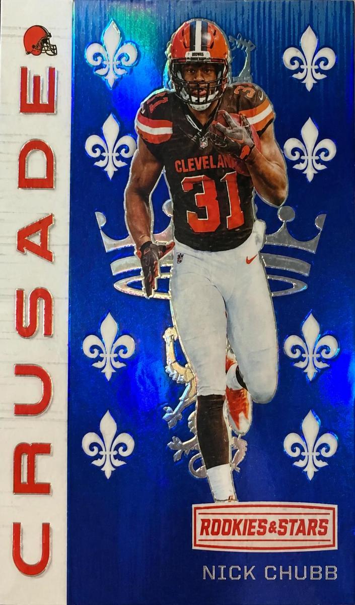 2018 Panini Rookies and Stars Football Nick Chubb #CRU-47 PSA 10