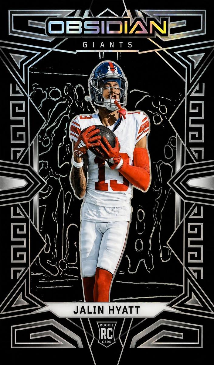 2023 Panini Obsidian Football Asia Jalin Hyatt #175 PSA 9