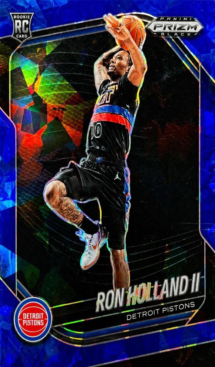 2024 Panini Prizm Black Basketball Blue Ice Ron Holland II #28