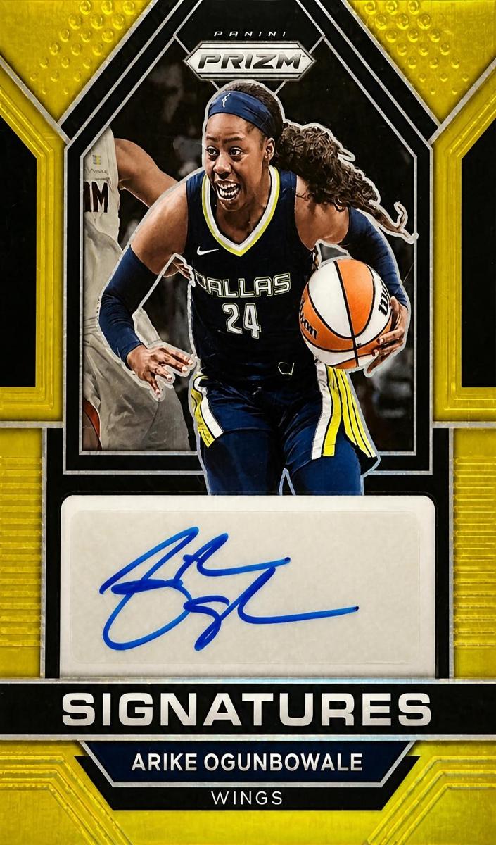 2023 Panini Prizm WNBA Basketball Gold Arike Ogunbowale #SG-AKO PSA 10