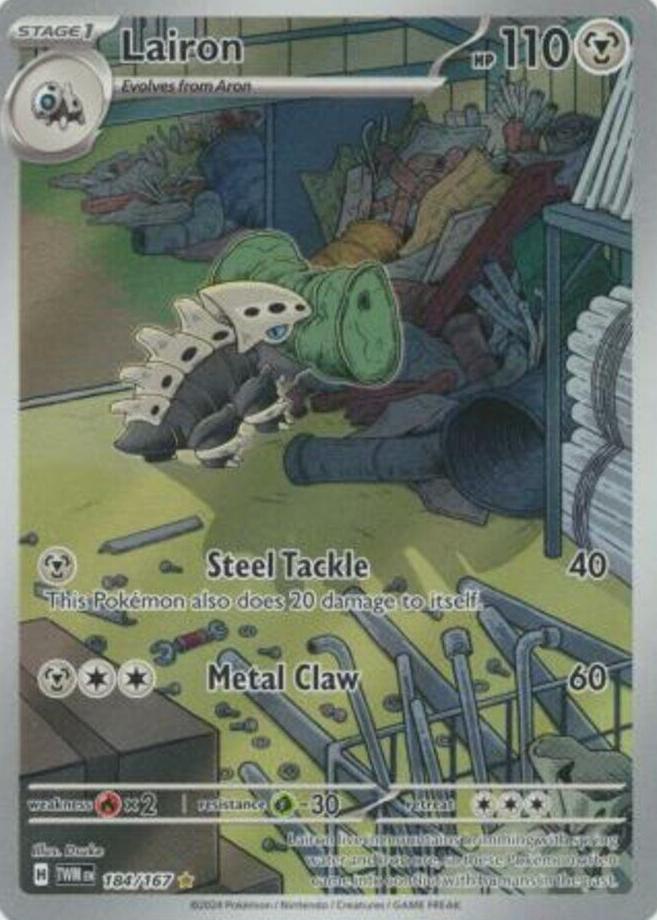 2024 Pokemon Scarlet & Violet Twilight Masquerade Lairon #184 PSA 9