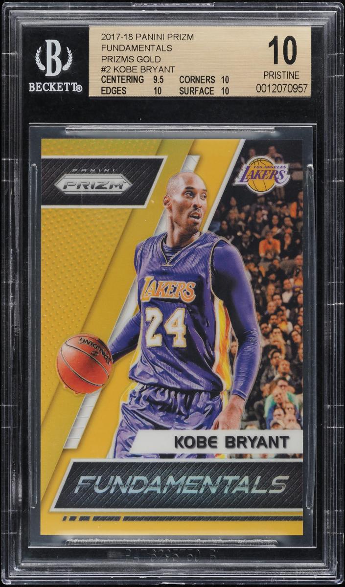 2017 Panini Prizm Basketball Prizm Gold Kobe Bryant #2 PSA 9