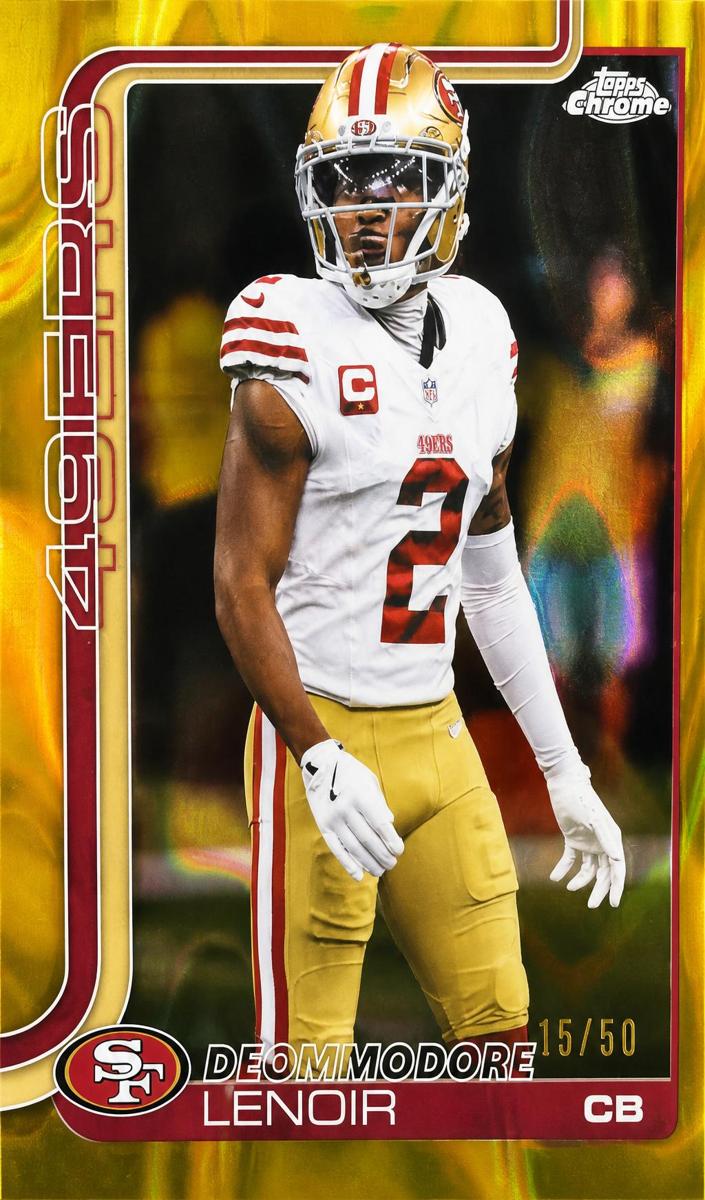 2025 Topps Chrome Football Gold Lava Refractor Deommodore Lenoir #269