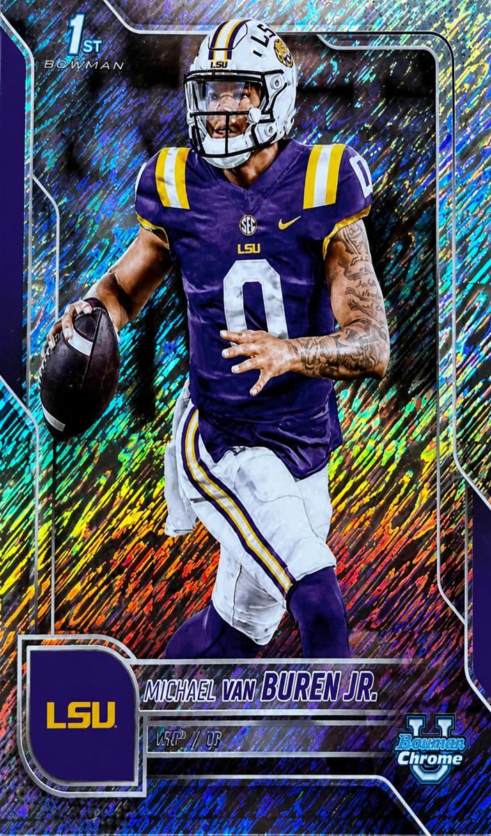 2025 Bowman Chrome University Football Shimmer Refractor Michael Van Buren Jr. #53