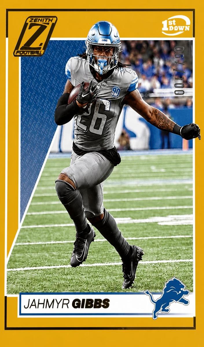 2024 Panini Zenith Football 1st Down Jahmyr Gibbs #32