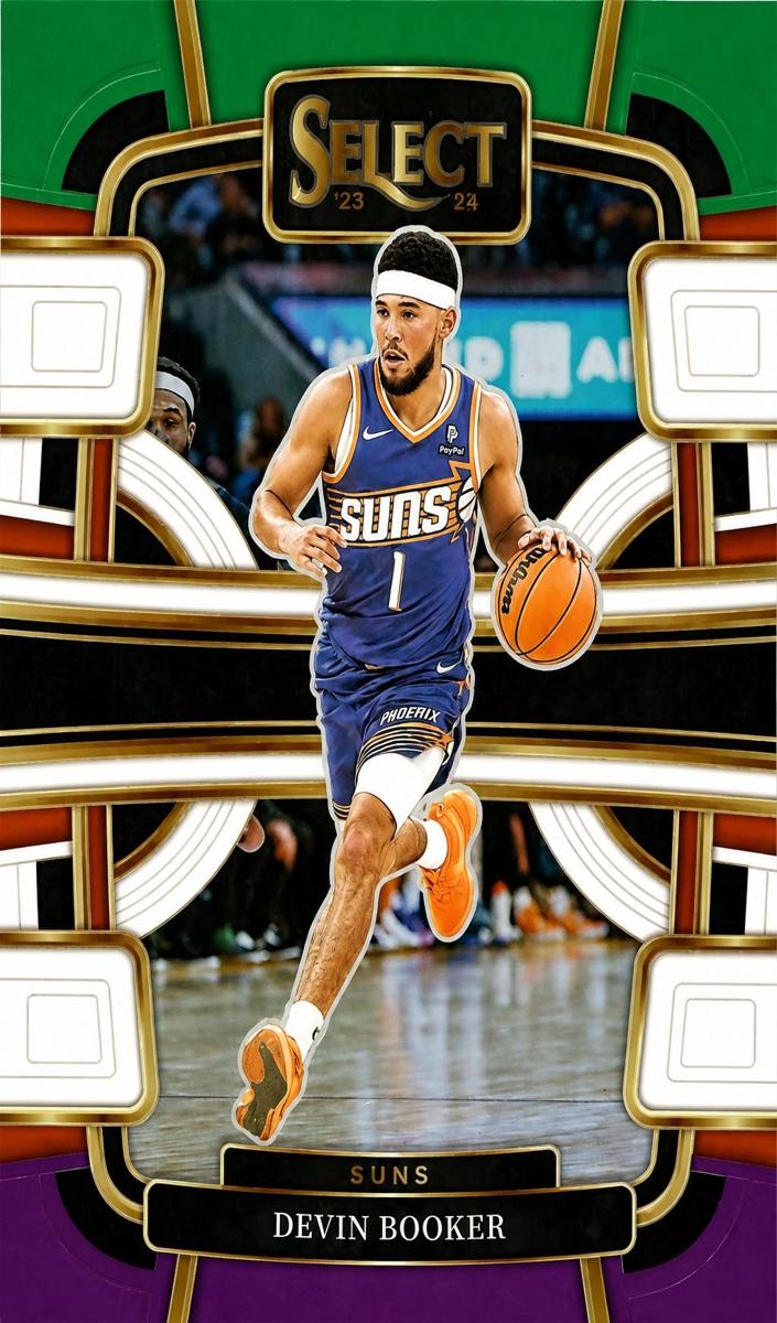 2023 Panini Select Basketball Green White Purple Devin Booker #58