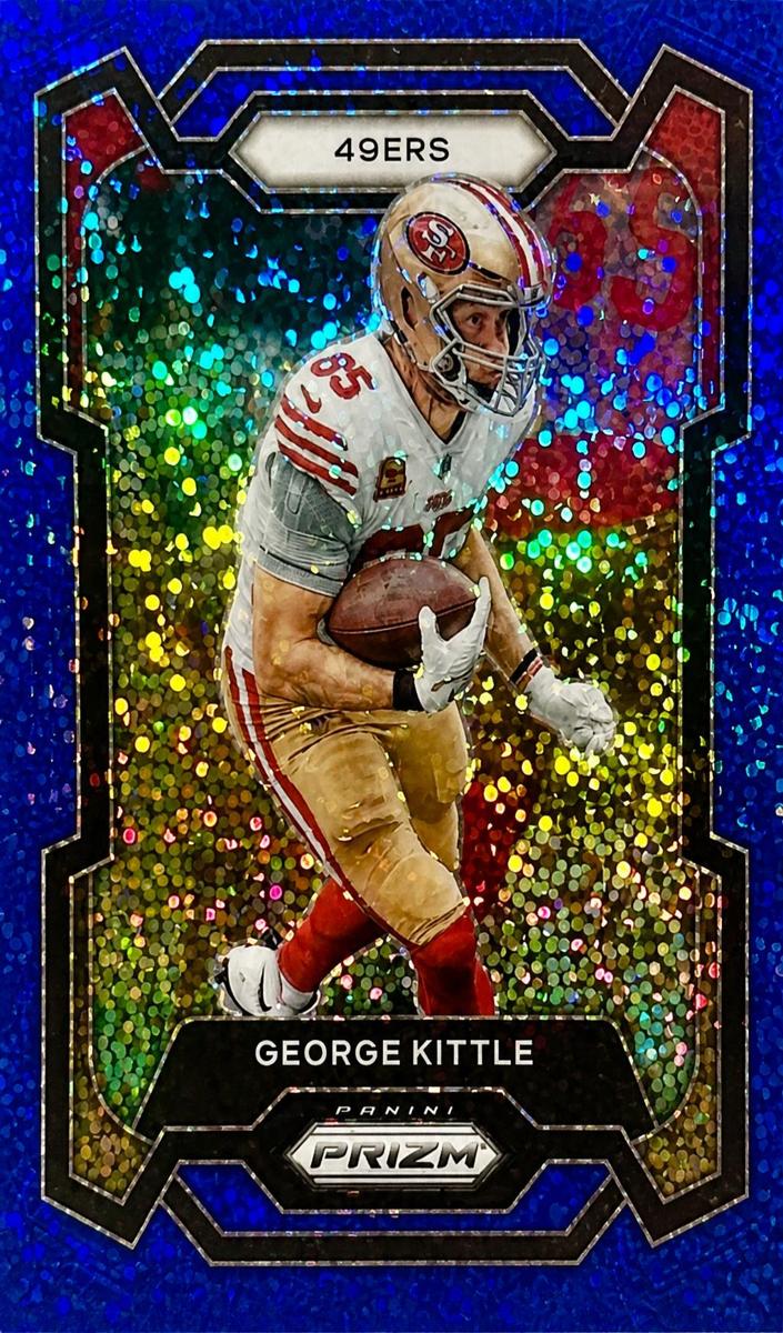2023 Panini Prizm Football Blue Sparkle George Kittle #271 PSA 10