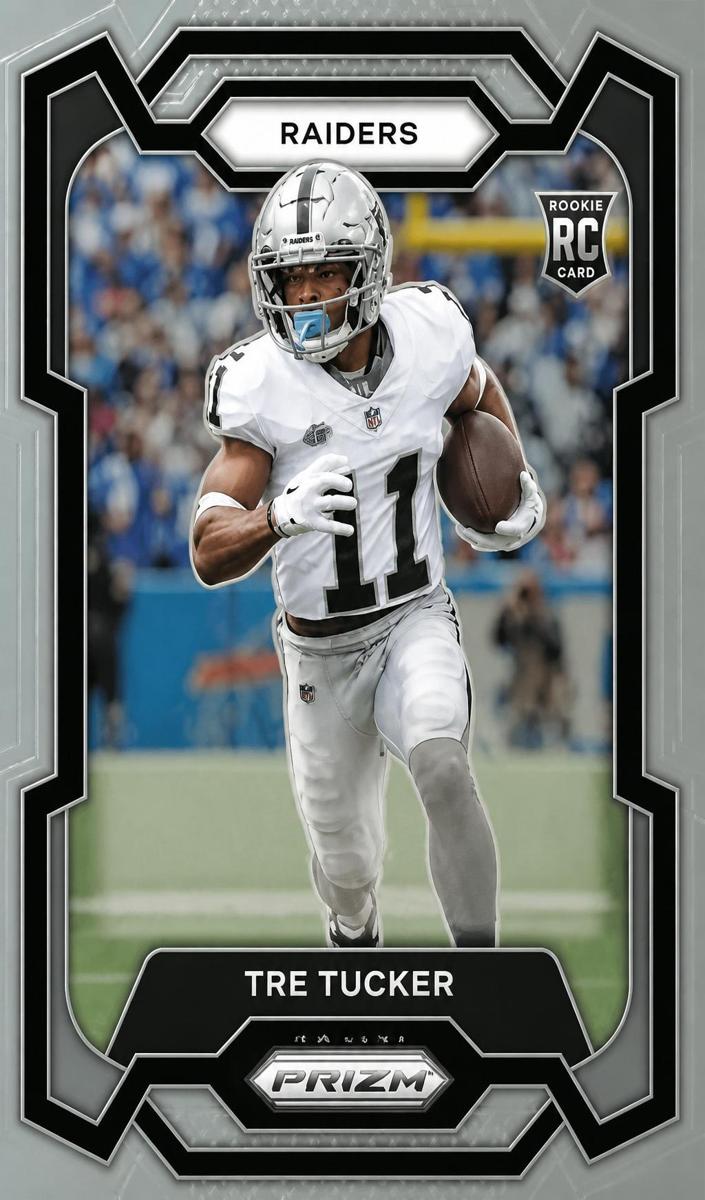 2023 Panini Prizm Football Silver Tre Tucker #362 PSA 9
