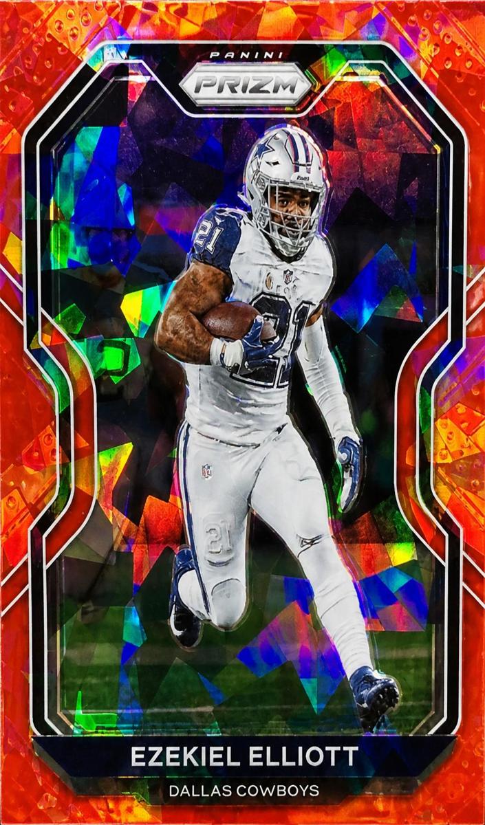 2020 Panini Prizm Football Red Ice Prizm Ezekiel Elliott #151