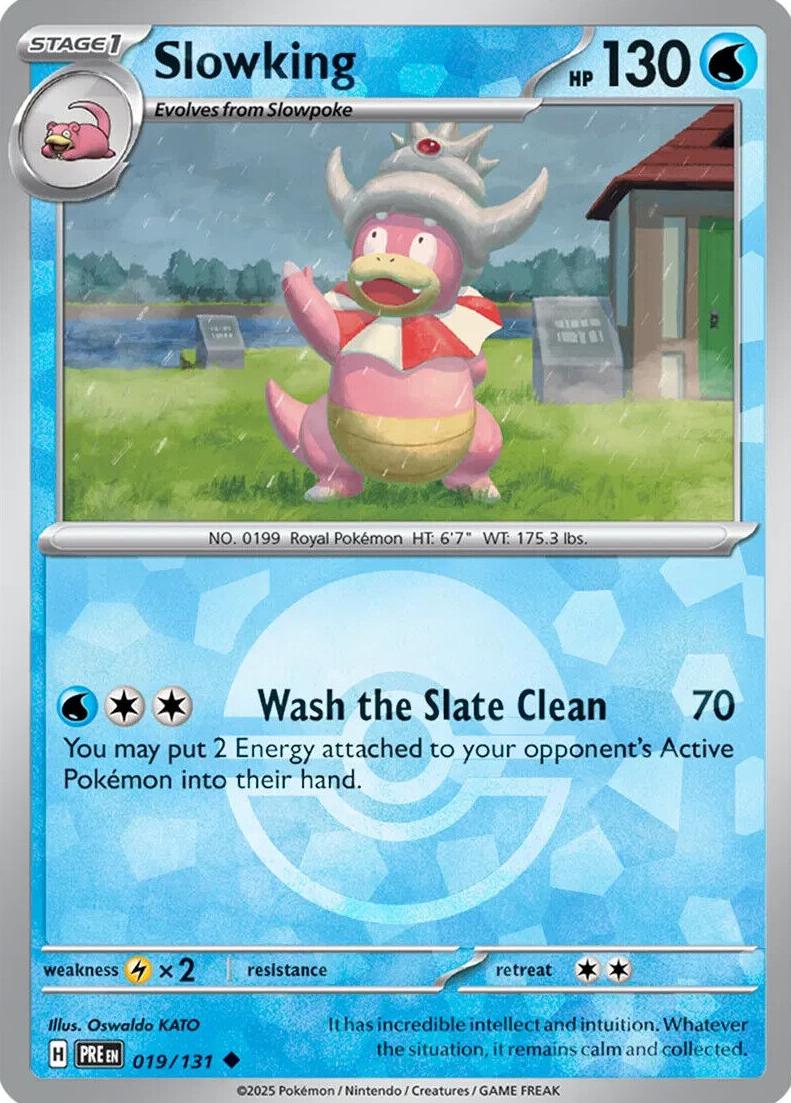 2025 Pokemon Scarlet & Violet Prismatic Evolutions Poke Ball Slowking #19