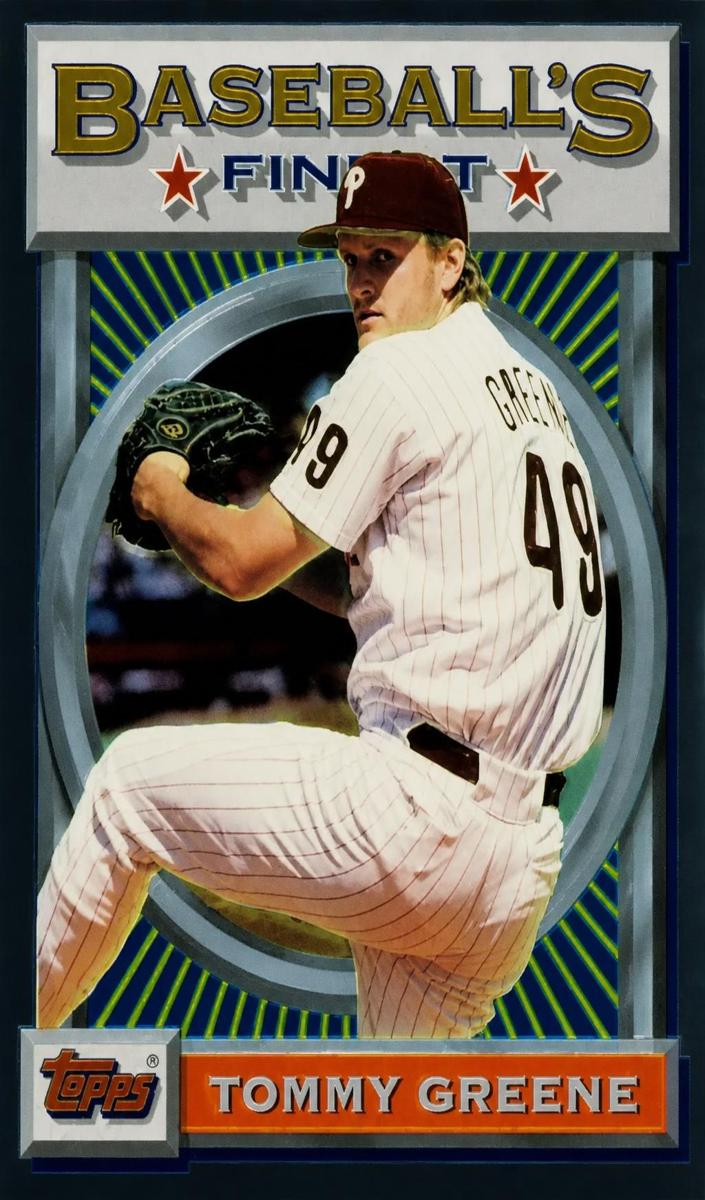 1993 Topps Finest Baseball Tommy Greene #149 PSA 9