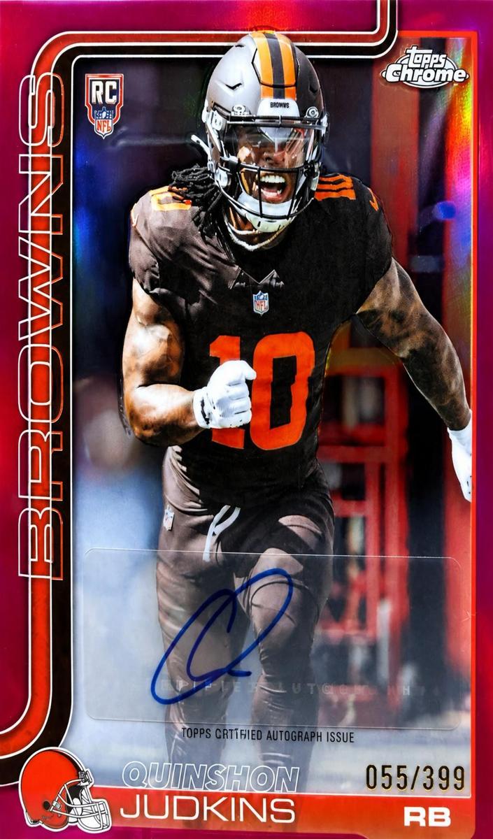 2025 Topps Chrome Football Magenta Refractor Quinshon Judkins #RA-QJ