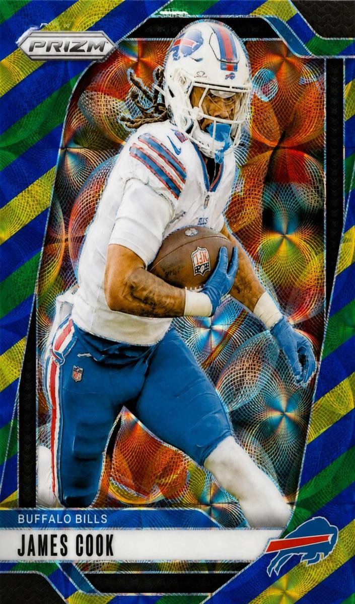2024 Panini Prizm Football Choice Blue Yellow and Green James Cook #29
