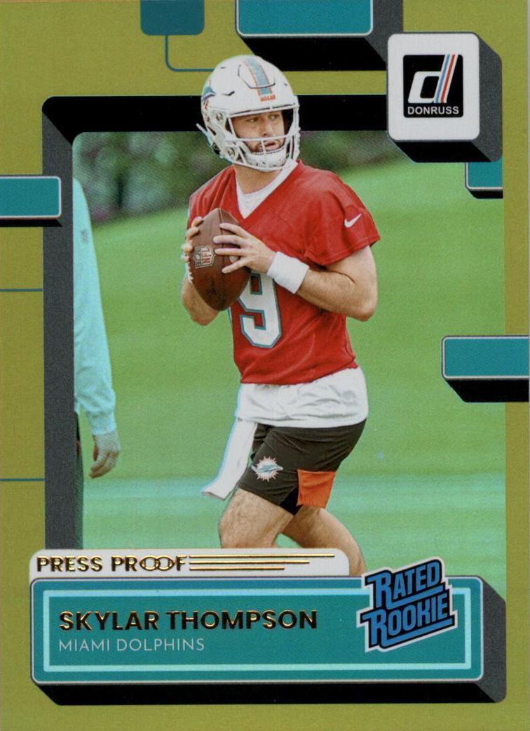 2022 Panini Donruss Football Press Proof Premium Skylar Thompson #375