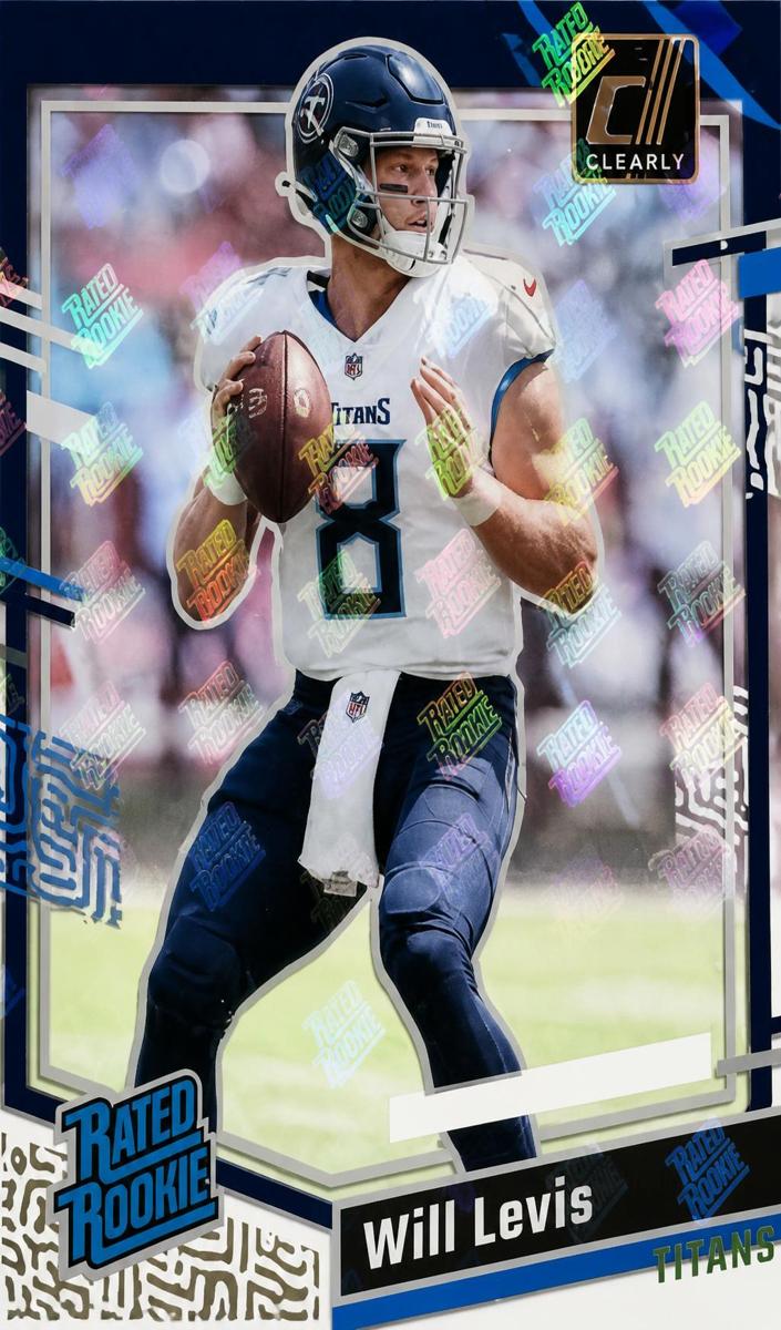 2023 Panini Clearly Donruss Football Holo RR Logo Will Levis #94 PSA 7.5