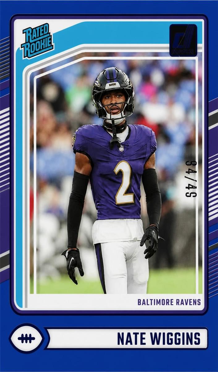 2024 Panini Clearly Donruss Football Blue Nate Wiggins #89