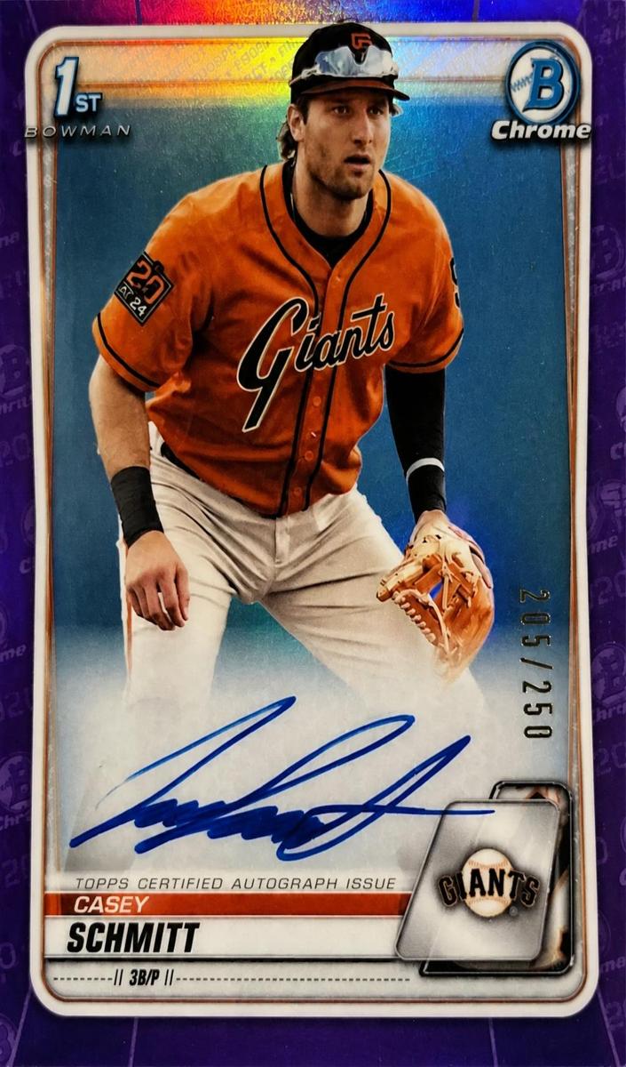 2020 Bowman Draft 1st Edition Baseball Casey Schmitt #CDA-CS