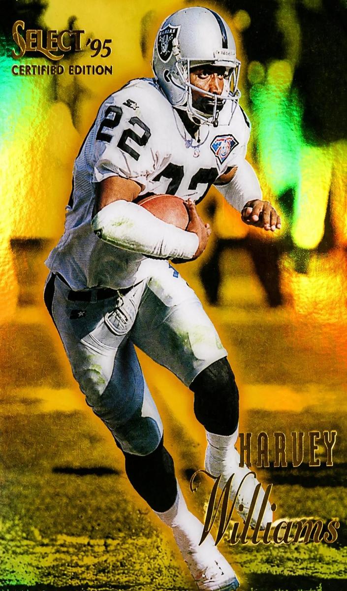 1995 Select Certified Football Mirror Gold Harvey Williams #96