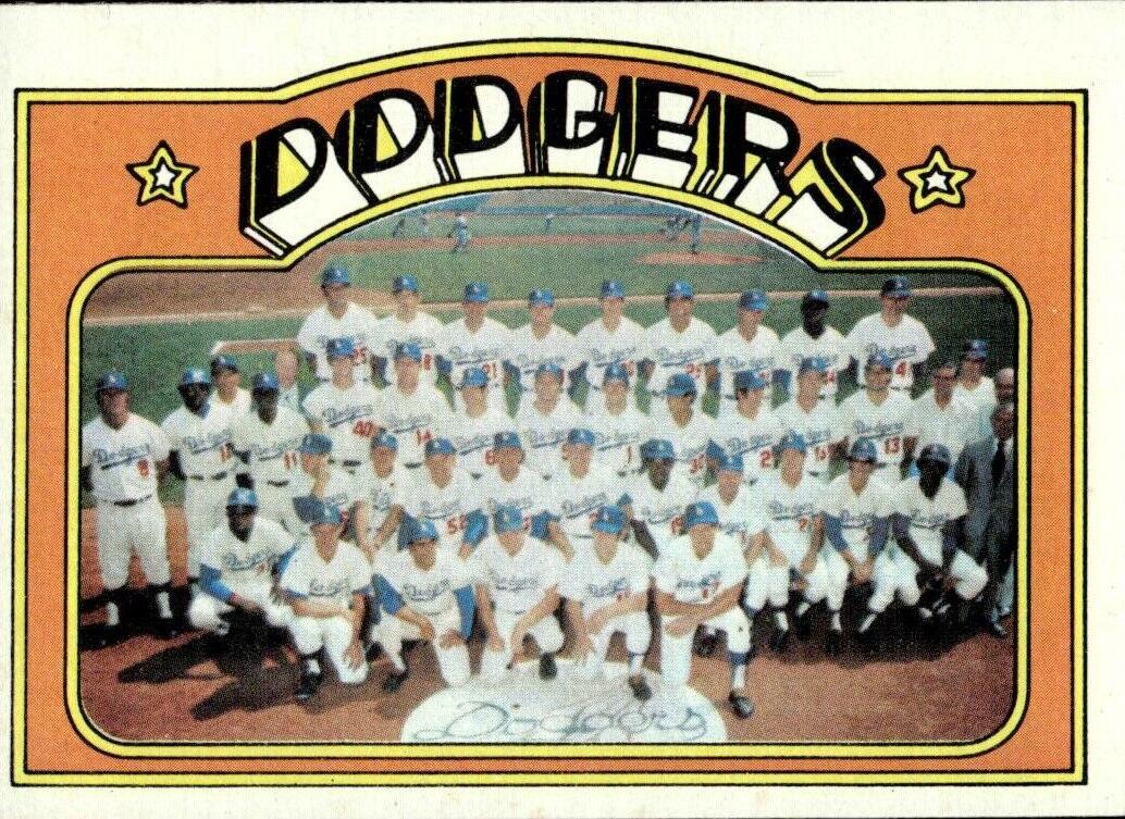 1972 Topps Baseball Dodgers Team #522 PSA 5