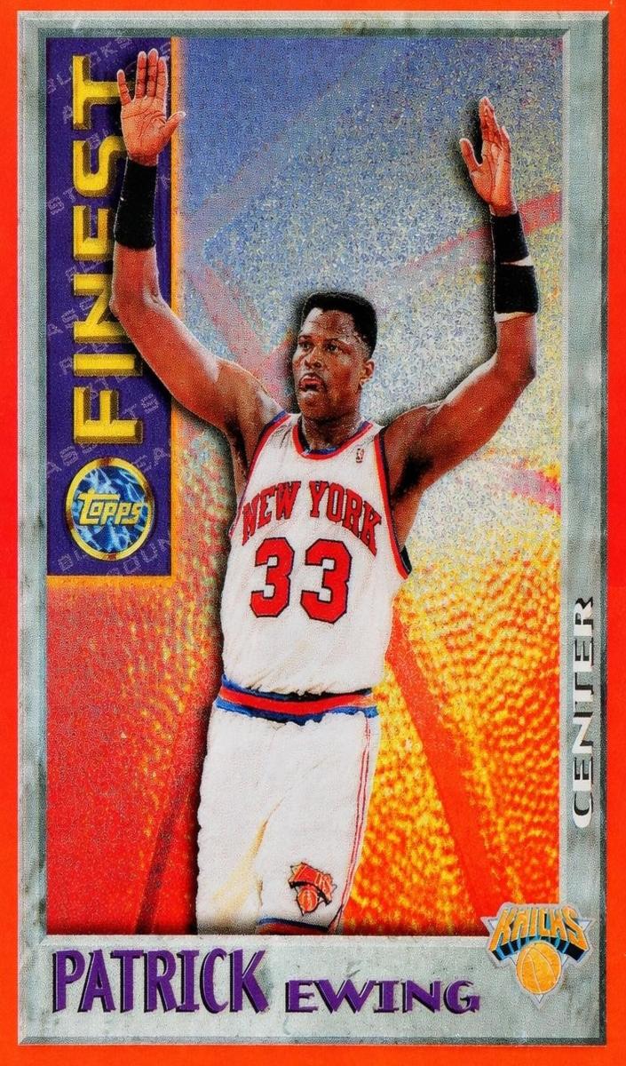 1995 Topps Finest Basketball Bordered Refractor Patrick Ewing #M16 PSA 9