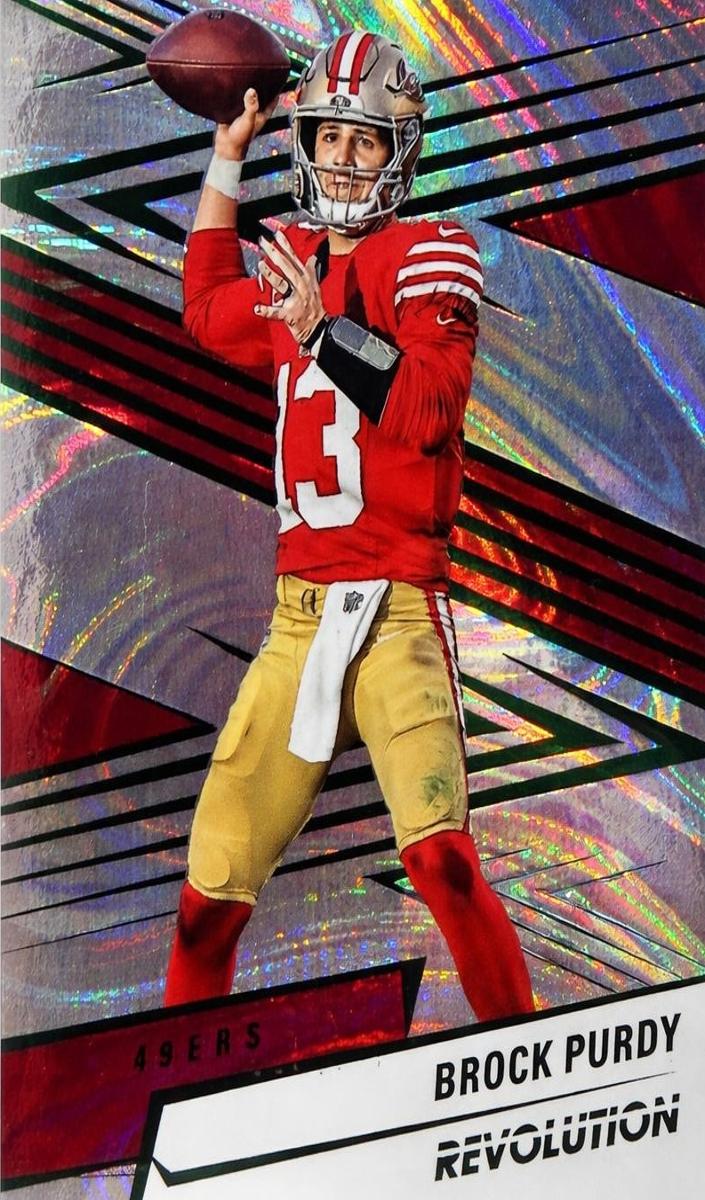 2025 Panini Revolution Football Green Swirl Brock Purdy #150