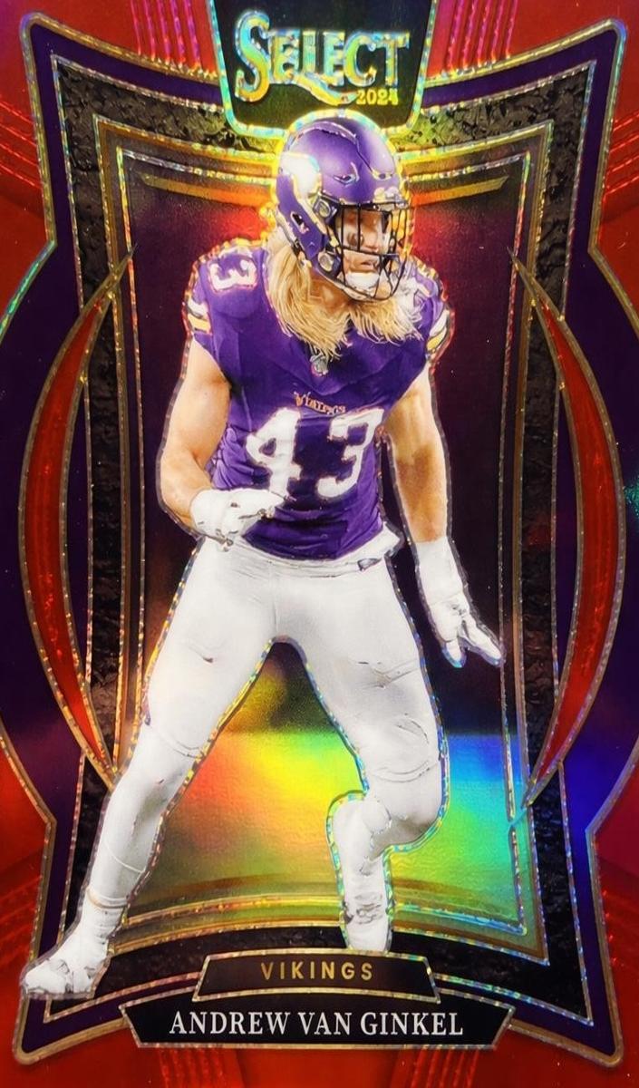2024 Panini Select Football Red Andrew Van Ginkel #6 PSA 8