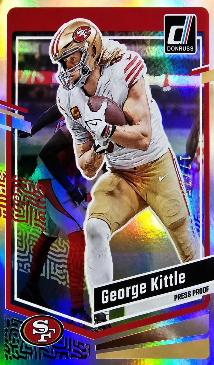 2023 Panini Donruss Football Press Proof Silver Die-Cut George Kittle #271 PSA 9