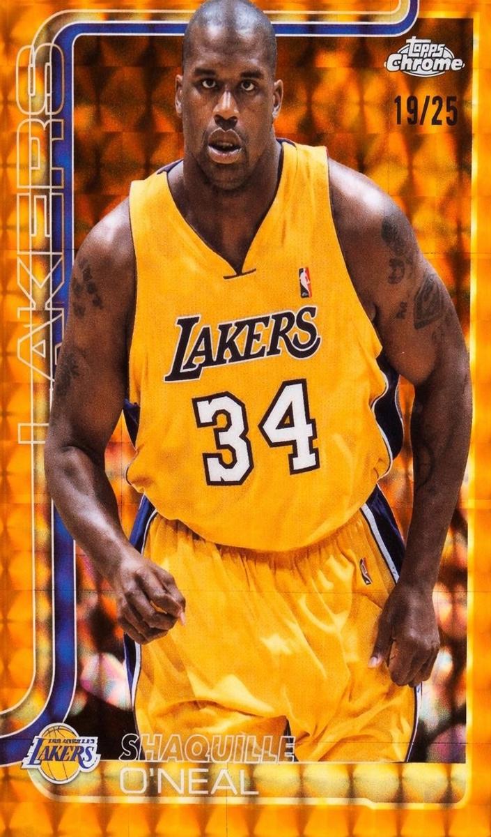 2025 Topps Chrome Basketball Geometric Orange Refractor Shaquille O'Neal #242
