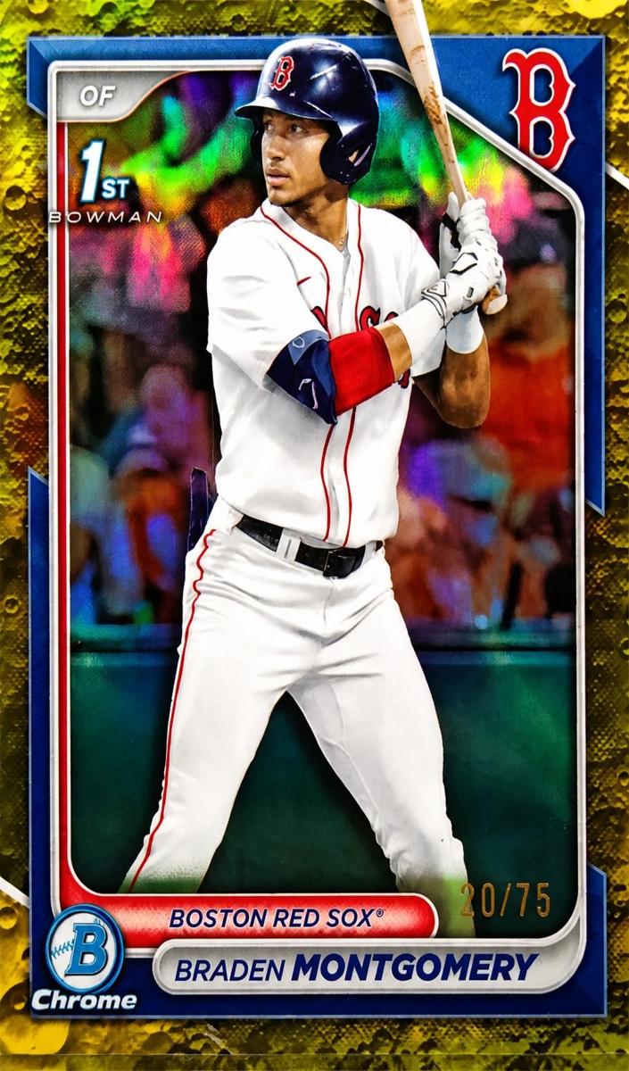 2024 Bowman Draft Chrome Baseball Yellow Lunar Refractor Braden Montgomery #BDC-58