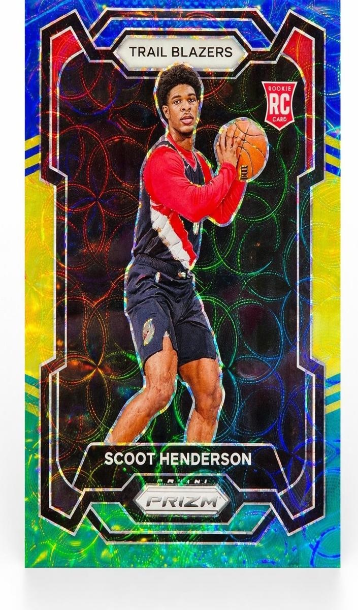 2023 Panini Prizm Basketball Choice Blue Yellow and Green Scoot Henderson #141 PSA 10