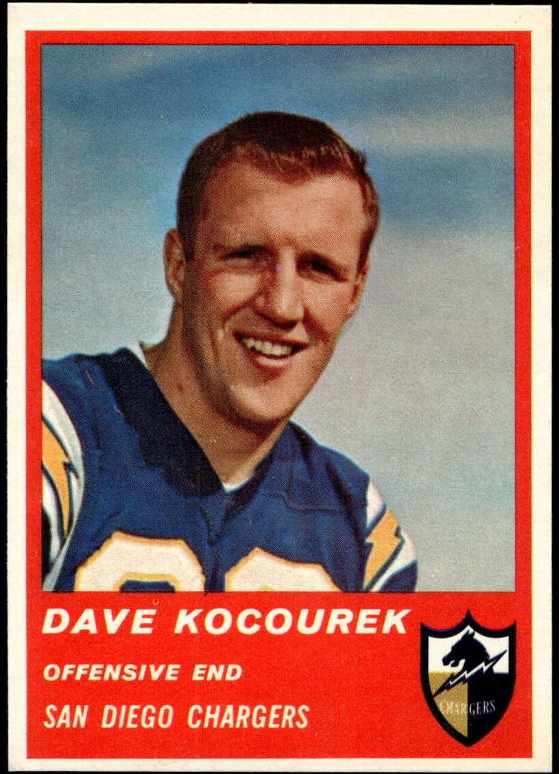 1963 Fleer Football Dave Kocourek #71 PSA 8