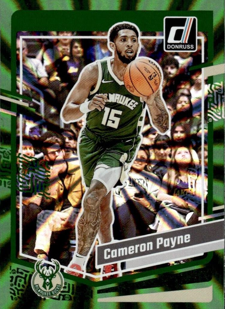 2023 Panini Donruss Basketball Holo Green Laser Cameron Payne #7