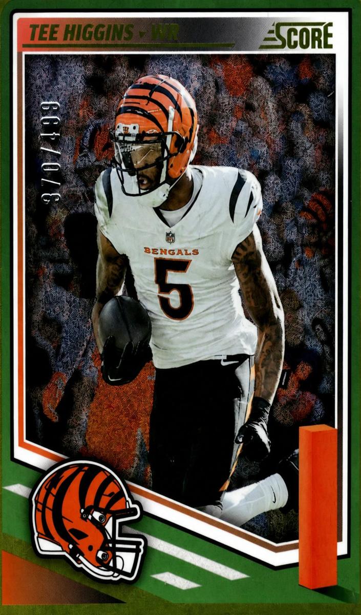 2025 Panini Score Football Dots Gold Tee Higgins #161