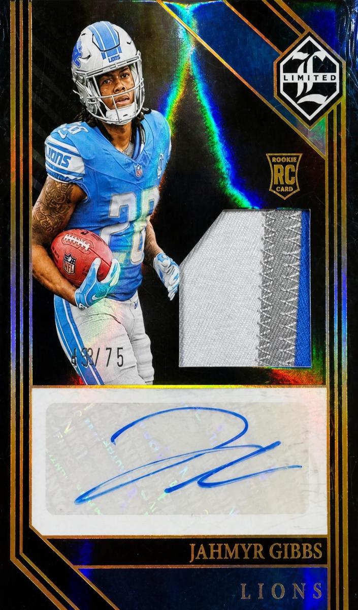 2023 Panini Limited Football Gold Spotlight Jahmyr Gibbs #112