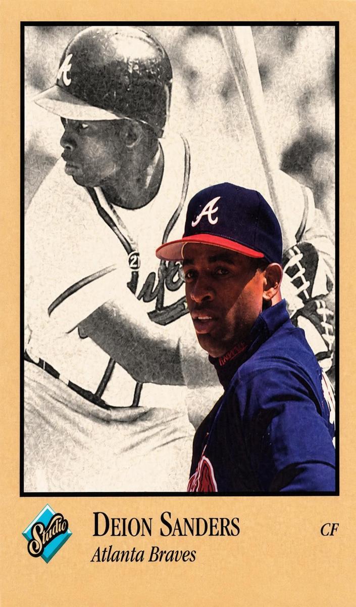 1992 Leaf Studio Baseball Deion Sanders #9