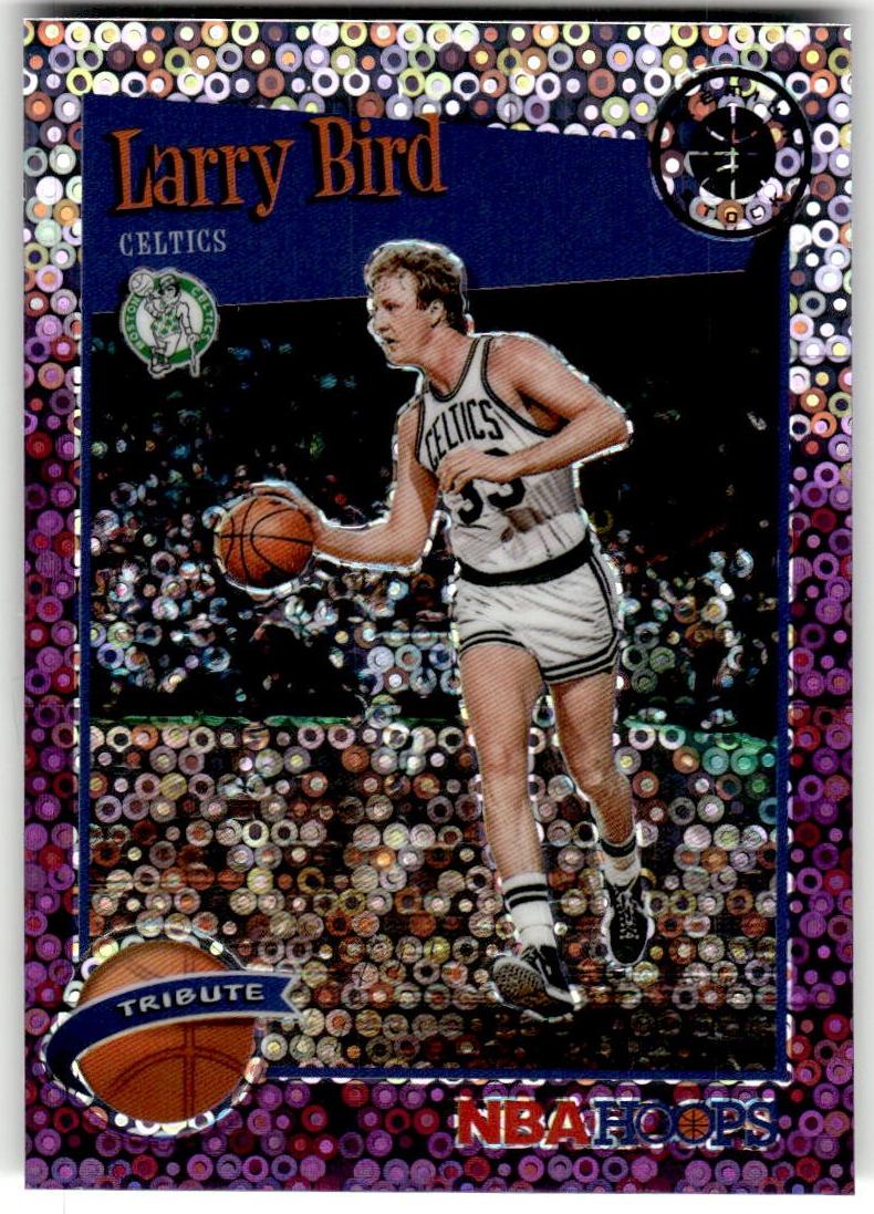 2019 Panini Hoops Premium Stock Basketball Purple Disco Larry Bird #289 PSA 9