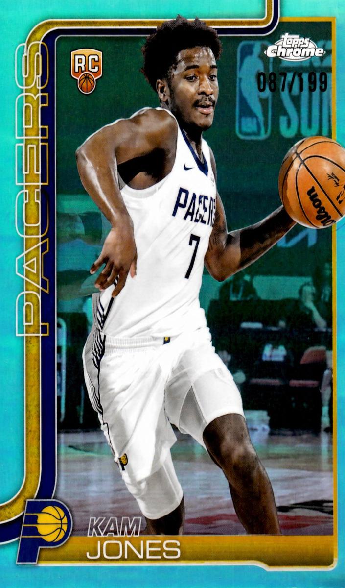 2025 Topps Chrome Basketball Aqua Refractor Kam Jones #289 PSA 9