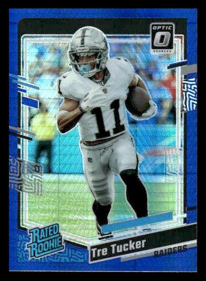 2023 Donruss Optic Football Blue Hyper Tre Tucker #261 PSA 10