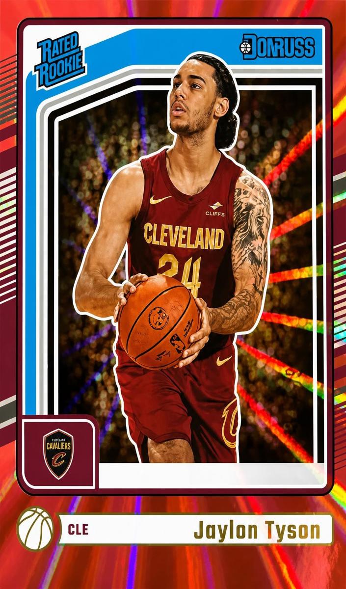 2024 Panini Donruss Basketball Holo Red Laser Jaylon Tyson #206 PSA 9