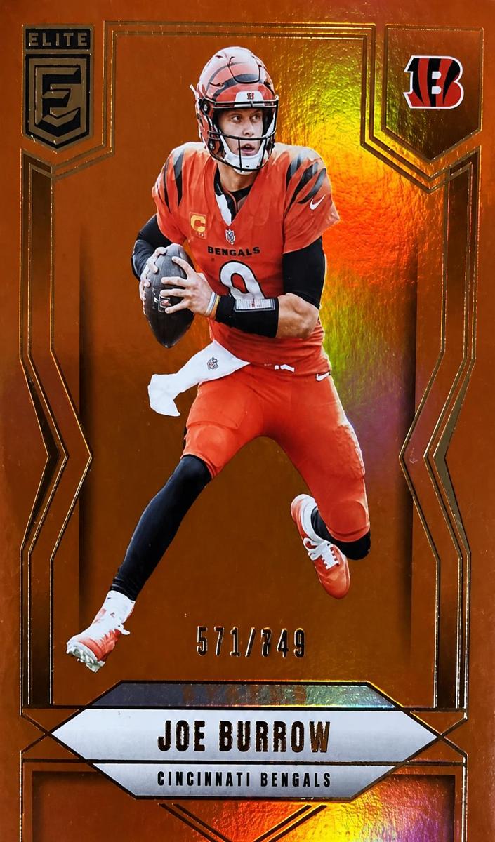 2025 Donruss Elite Football Status Metallic Orange Joe Burrow #81 PSA 9