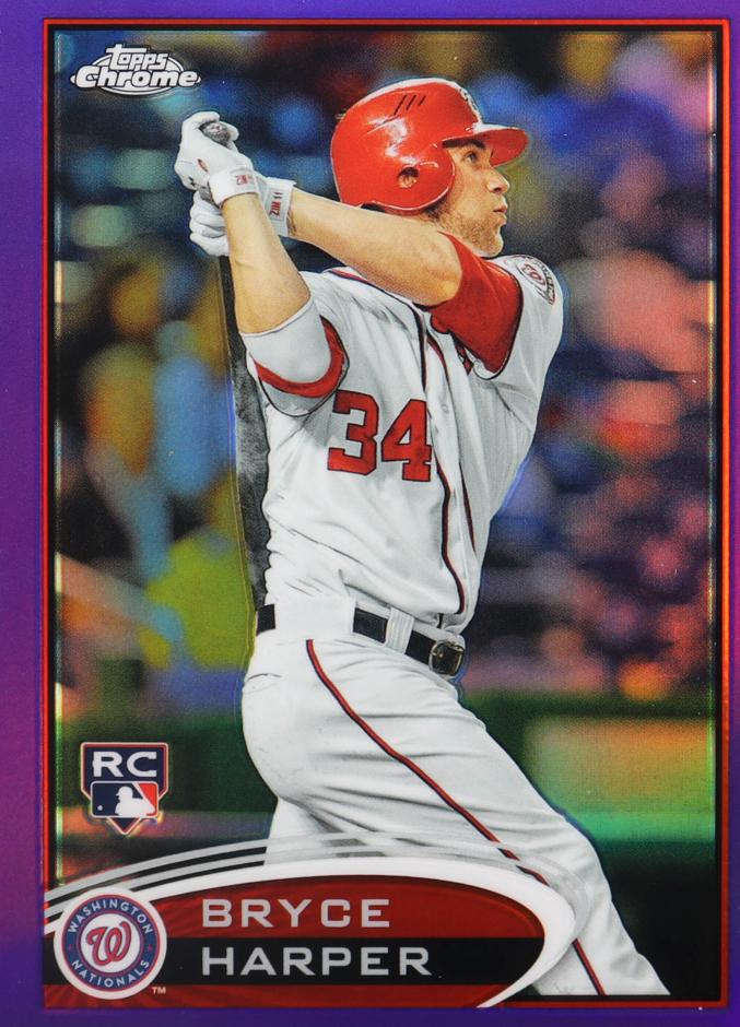 2012 Topps Chrome Baseball Purple Bryce Harper #196 PSA 10