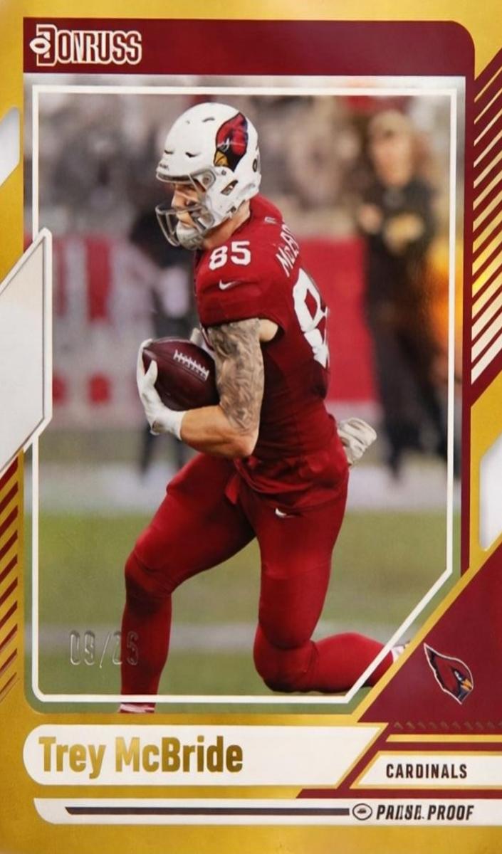 2024 Panini Donruss Football Press Proof Gold Die-Cut Trey McBride #118