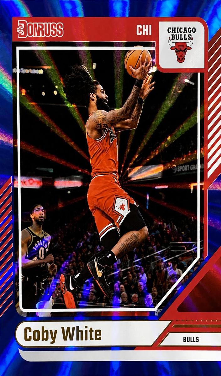 2024 Panini Donruss Basketball Holo Blue Laser Coby White #17